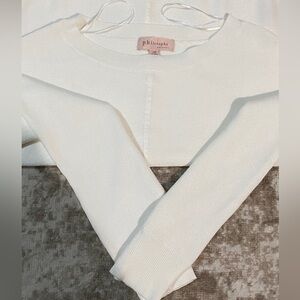 Philosophy Women's Cream Sweater Very Pretty! Euc